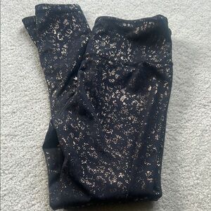 ZYIA Black and Gold Jeggings with Glamorous Metallic Finish